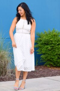 white-midi-dress