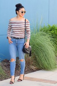off-the-shoulder-stripe-top-date-night-look