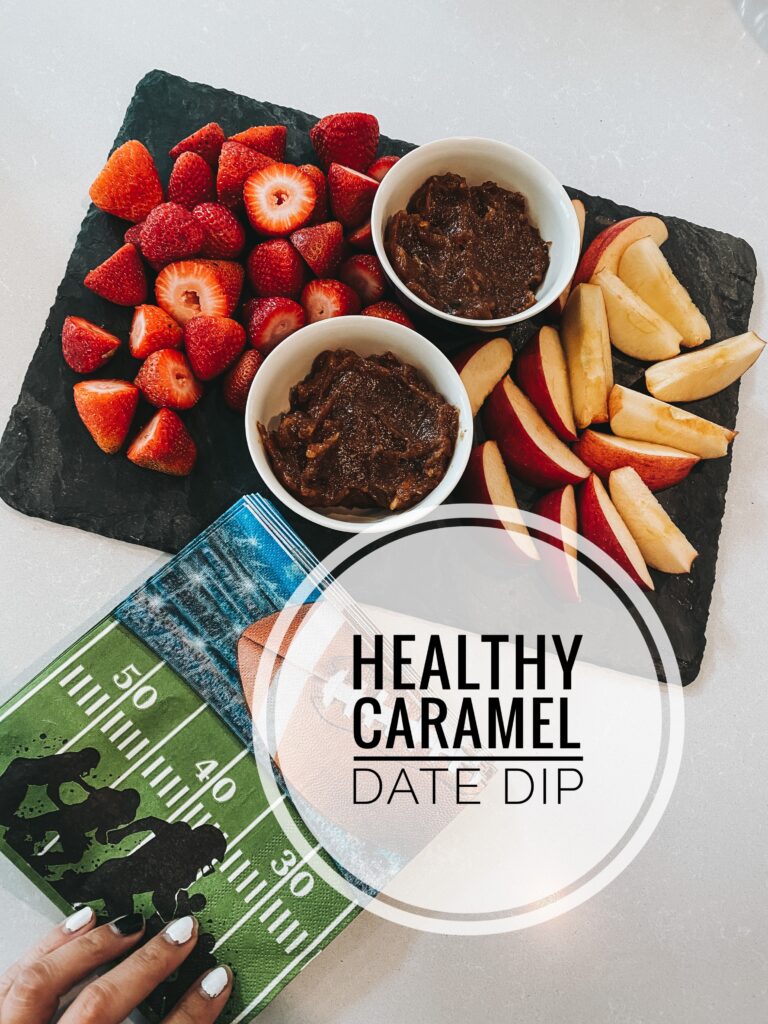 healthy caramel date dip
