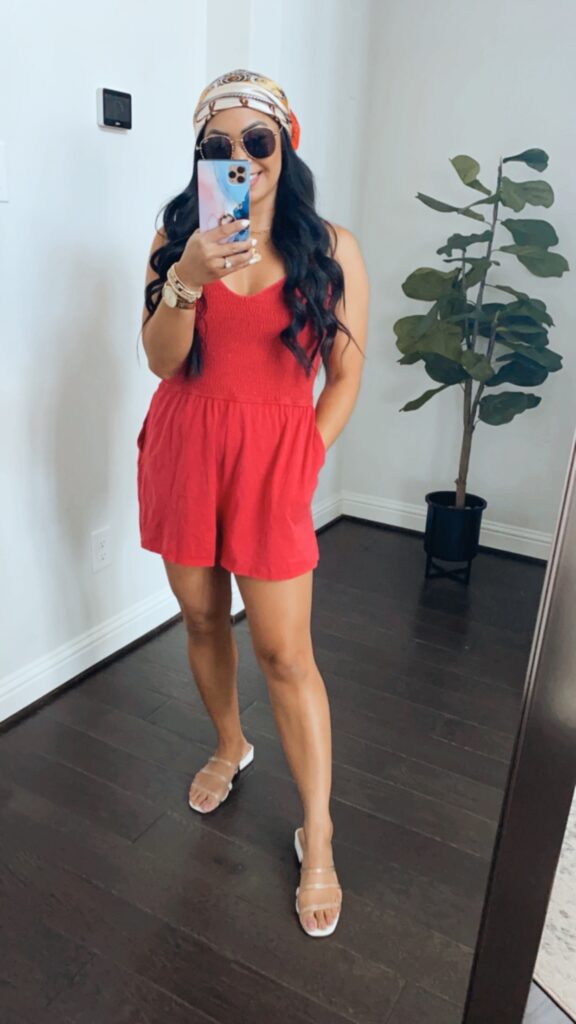 red romper