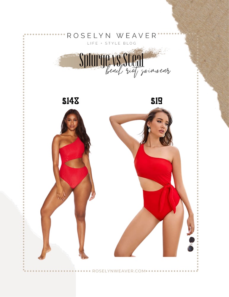 red one piece swimsuits