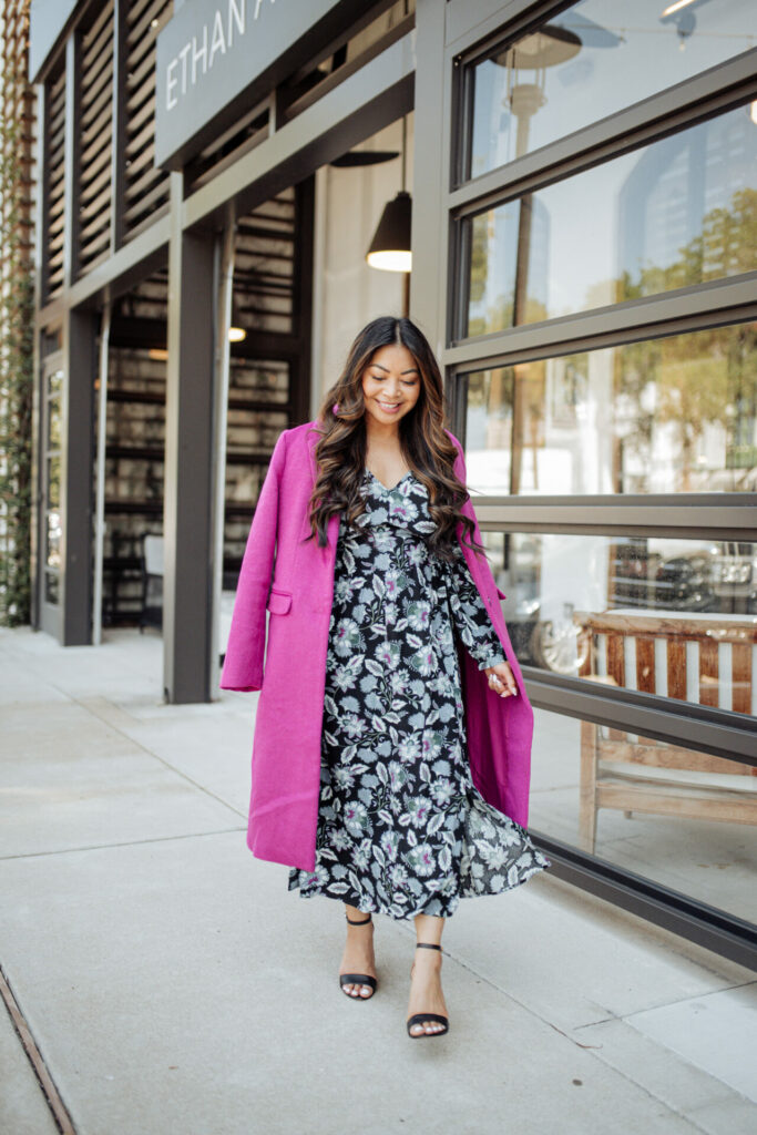 floral mid dress