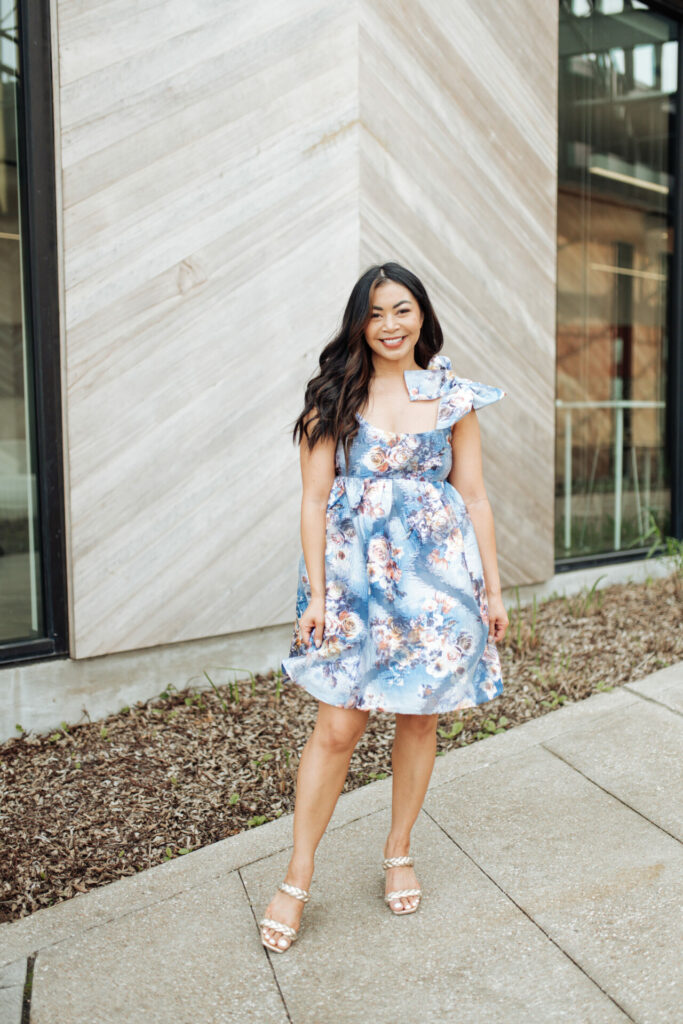 floral dress with bow