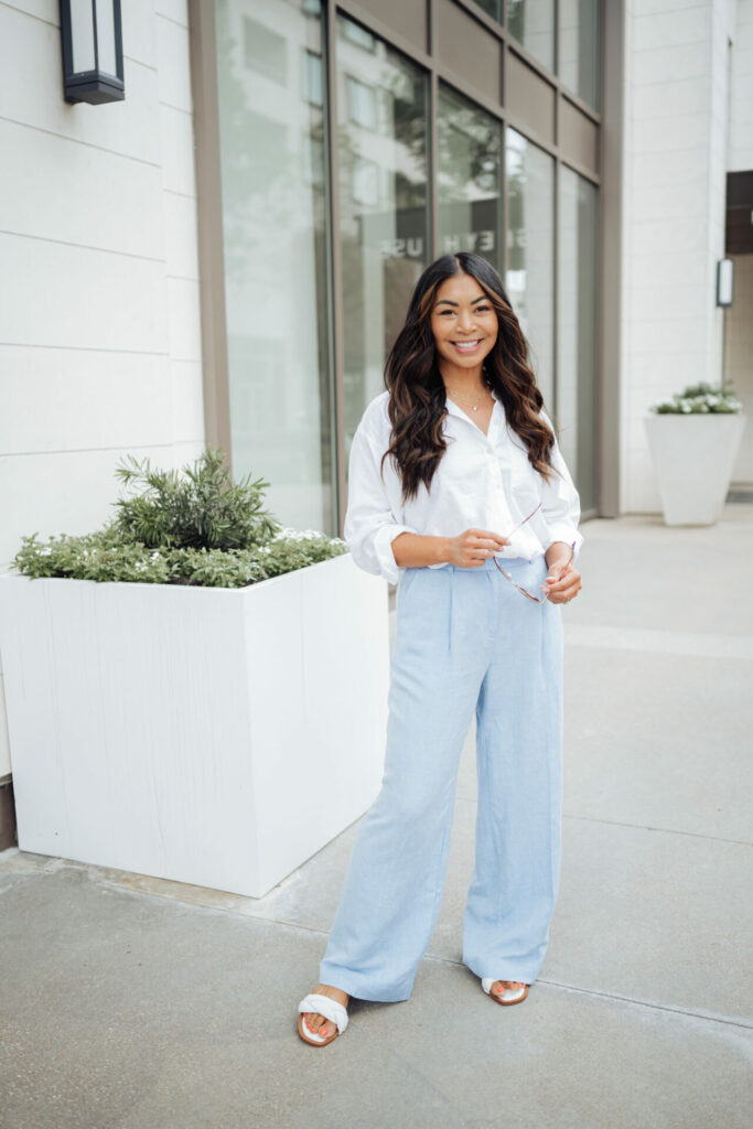how to style wide leg trousers