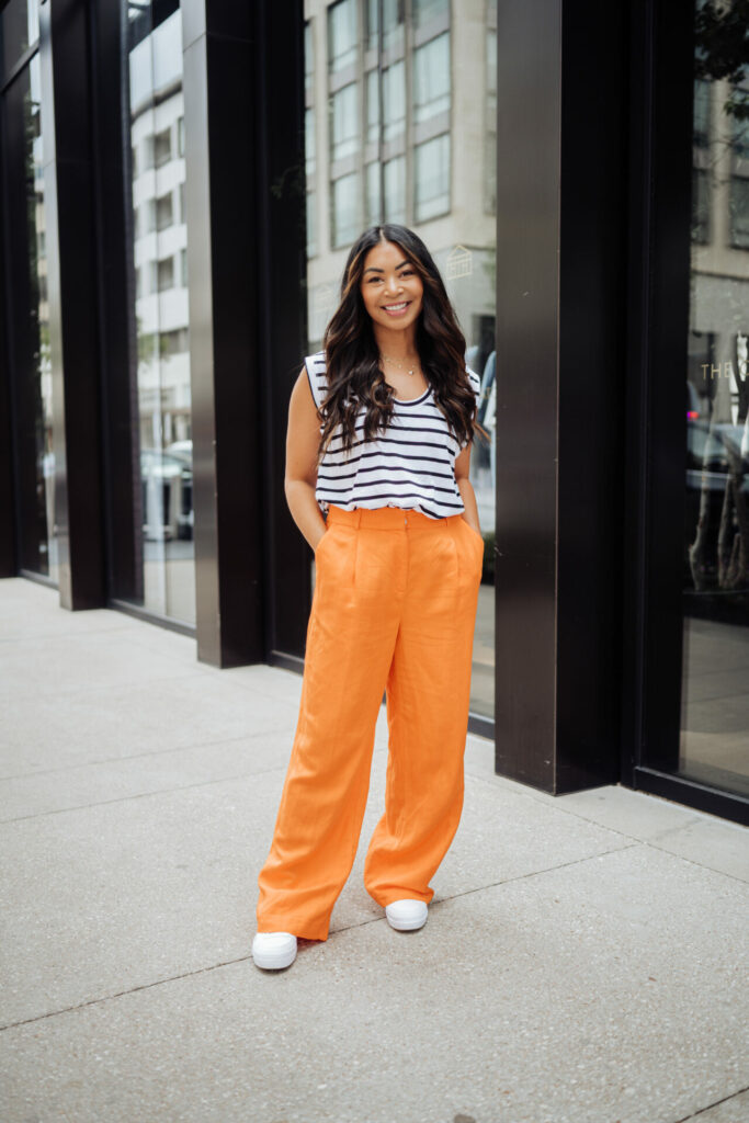 how to style wide leg trousers
