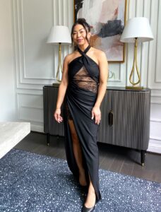 formal black gown