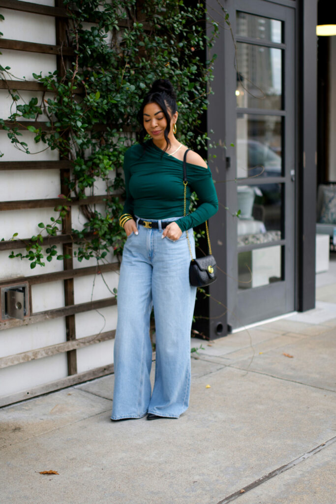 how to style wide leg jeans